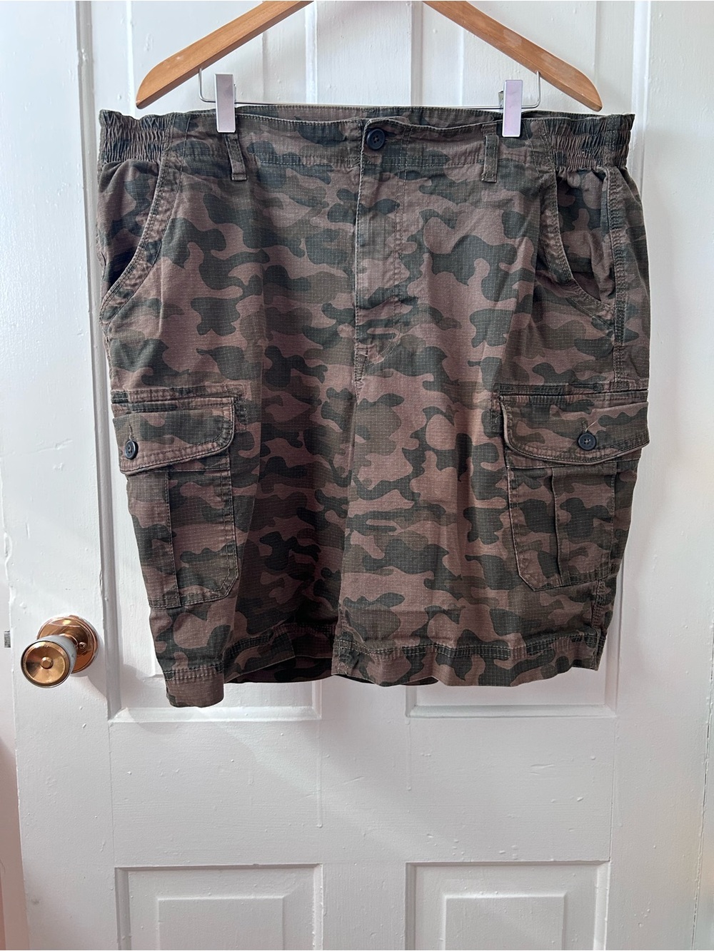 Buffalo David Bitton Men's Camo Cargo Shorts Size 40 Ripstop Utility